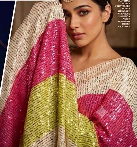  PARTY WEAR SAREE WITH BOLLYWOOD STYLE PREMIUM MULTI COLOR SAREE WHOLESALE IN SURAT